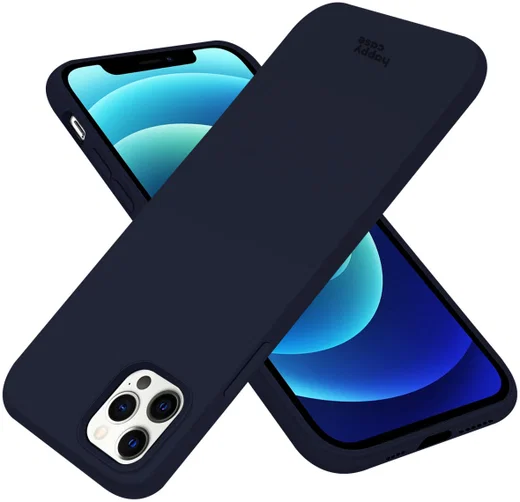 HappyCase Apple iPhone 12 Pro Hoesje Siliconen Back Cover Blauw afbeelding 2