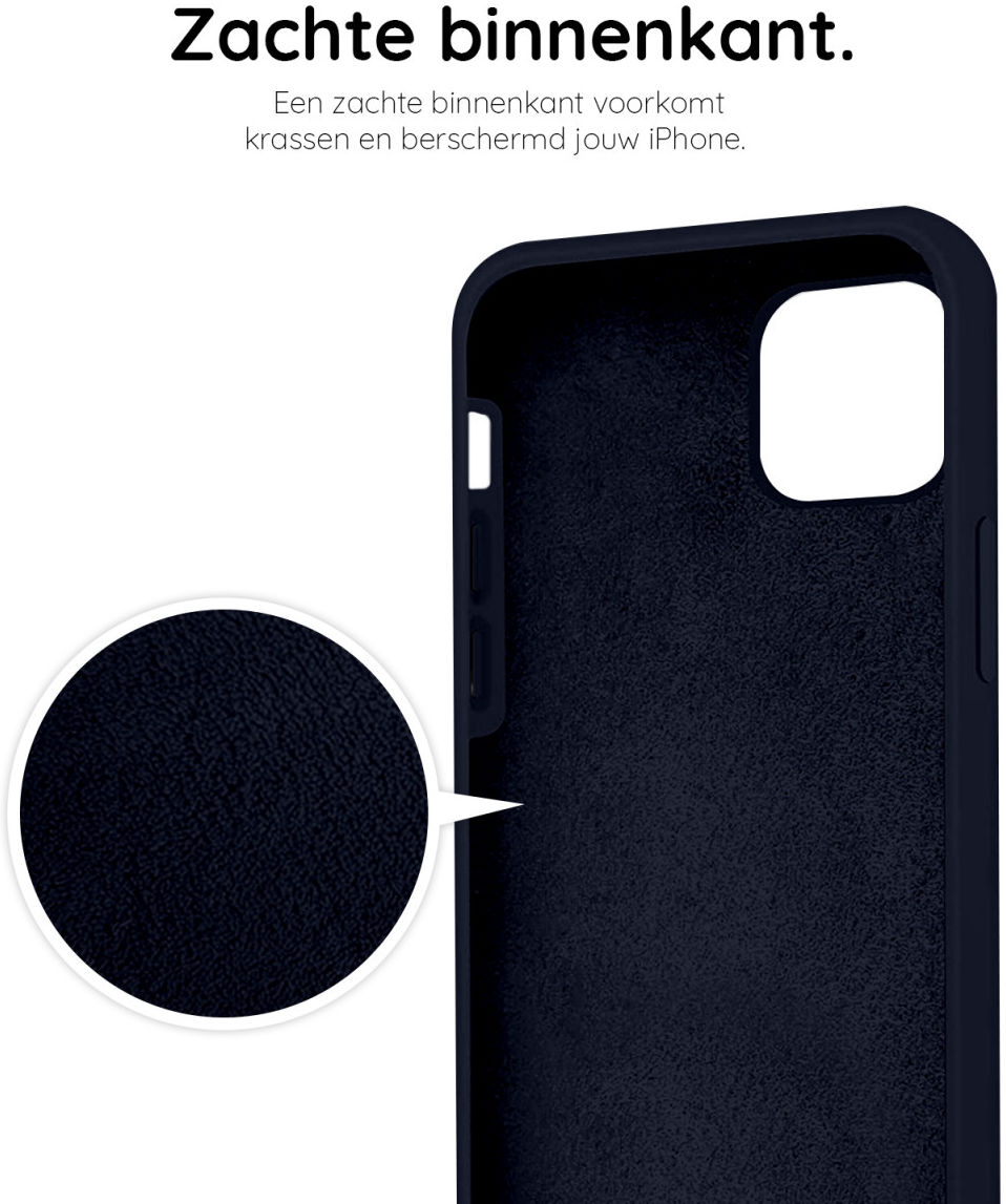 HappyCase Apple iPhone 12 Pro Hoesje Siliconen Back Cover Blauw afbeelding 6