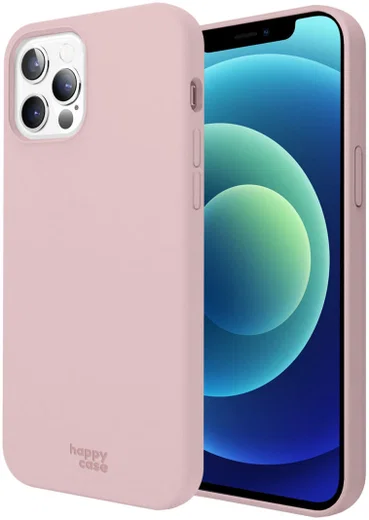HappyCase Apple iPhone 12 Pro Hoesje Siliconen Back Cover Roze afbeelding 1