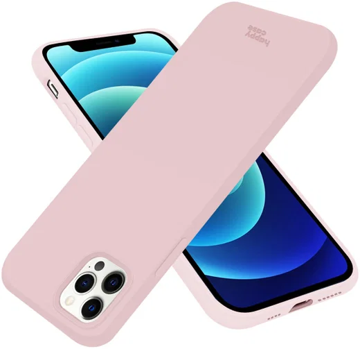 HappyCase Apple iPhone 12 Pro Hoesje Siliconen Back Cover Roze afbeelding 2