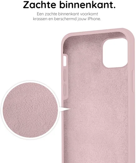 HappyCase Apple iPhone 12 Pro Hoesje Siliconen Back Cover Roze afbeelding 7