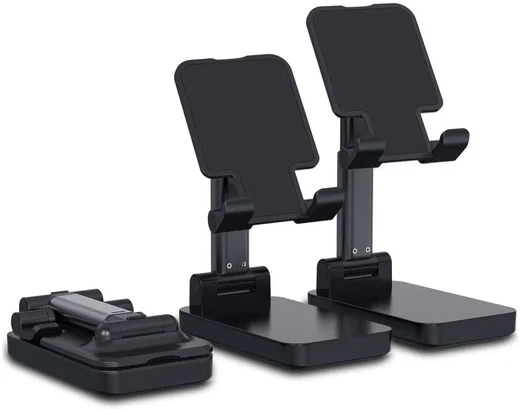 Verstelbare Aluminium iPad/Tablet Bureau Houder Opvouwbaar Zwart afbeelding 5