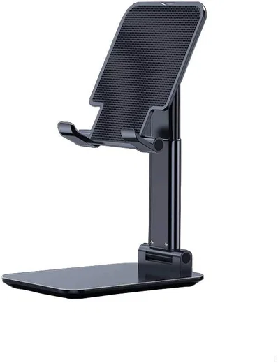 Verstelbare Aluminium iPad/Tablet Bureau Houder Opvouwbaar Zwart afbeelding 1