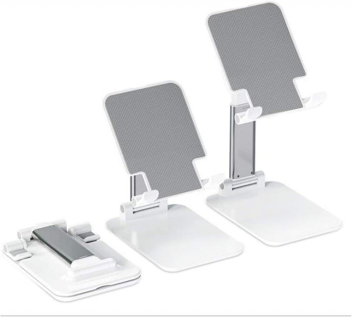 Verstelbare Aluminium iPad/Tablet Bureau Houder Opvouwbaar Wit afbeelding 8