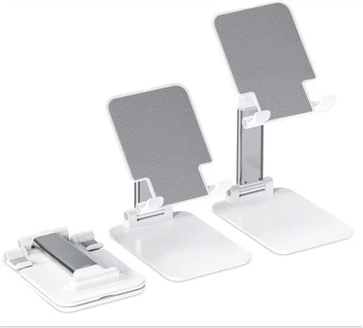 Verstelbare Aluminium iPad/Tablet Bureau Houder Opvouwbaar Wit afbeelding 8