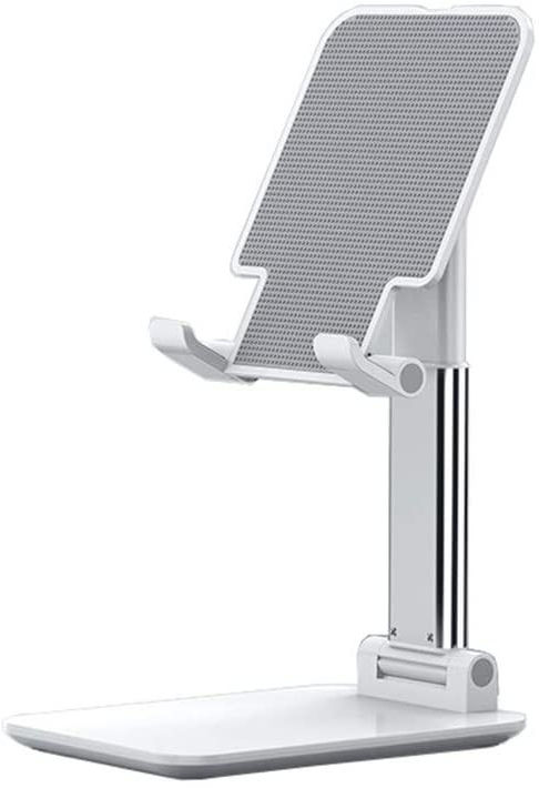 Verstelbare Aluminium iPad/Tablet Bureau Houder Opvouwbaar Wit afbeelding 1