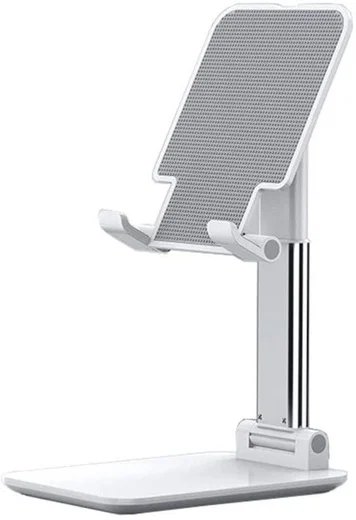 Verstelbare Aluminium iPad/Tablet Bureau Houder Opvouwbaar Wit afbeelding 1