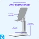 Verstelbare Aluminium iPad/Tablet Bureau Houder Opvouwbaar Wit afbeelding 2