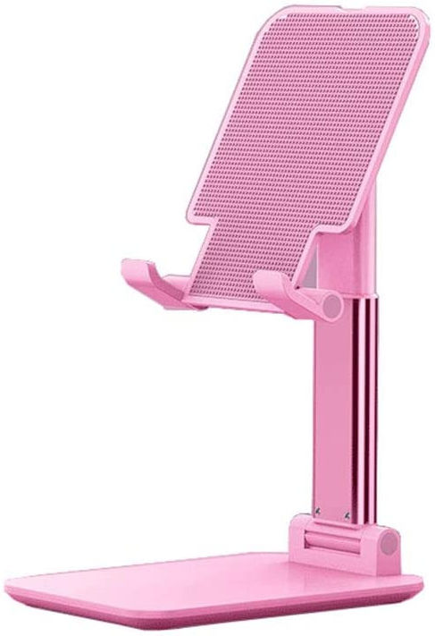 Verstelbare Aluminium iPad/Tablet Bureau Houder Opvouwbaar Roze afbeelding 1
