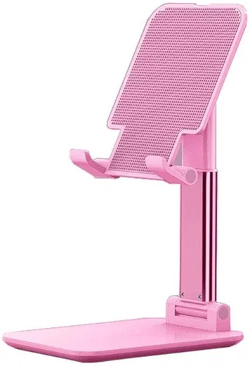 Verstelbare Aluminium iPad/Tablet Bureau Houder Opvouwbaar Roze afbeelding 1