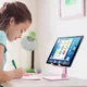Verstelbare Aluminium iPad/Tablet Bureau Houder Opvouwbaar Roze afbeelding 8