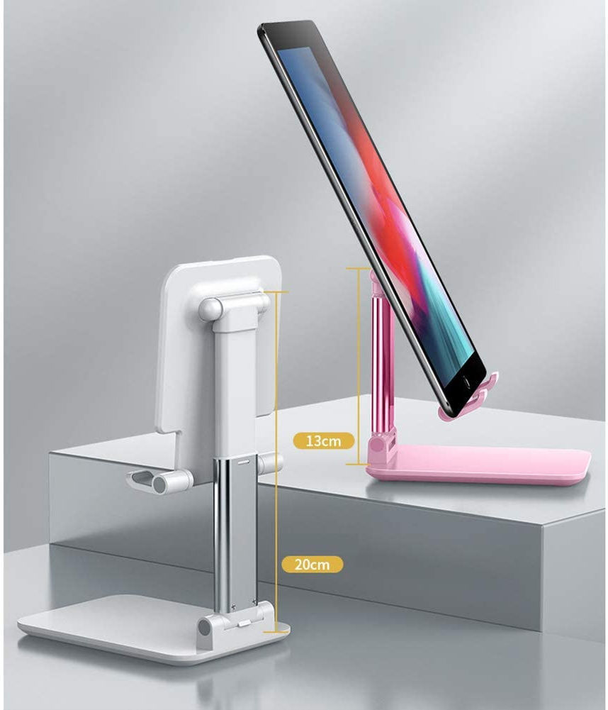 Verstelbare Aluminium iPad/Tablet Bureau Houder Opvouwbaar Roze afbeelding 9