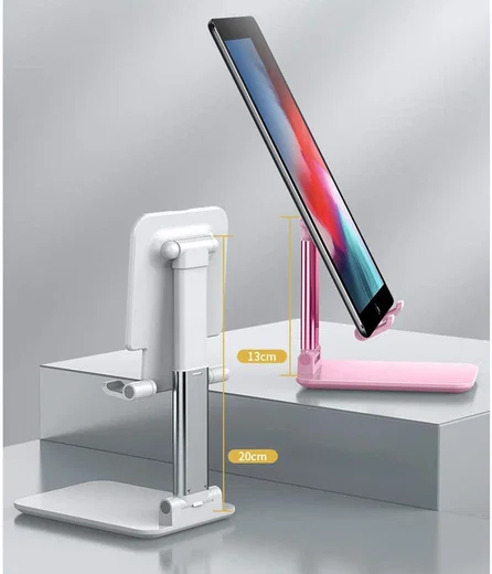 Verstelbare Aluminium iPad/Tablet Bureau Houder Opvouwbaar Roze afbeelding 9