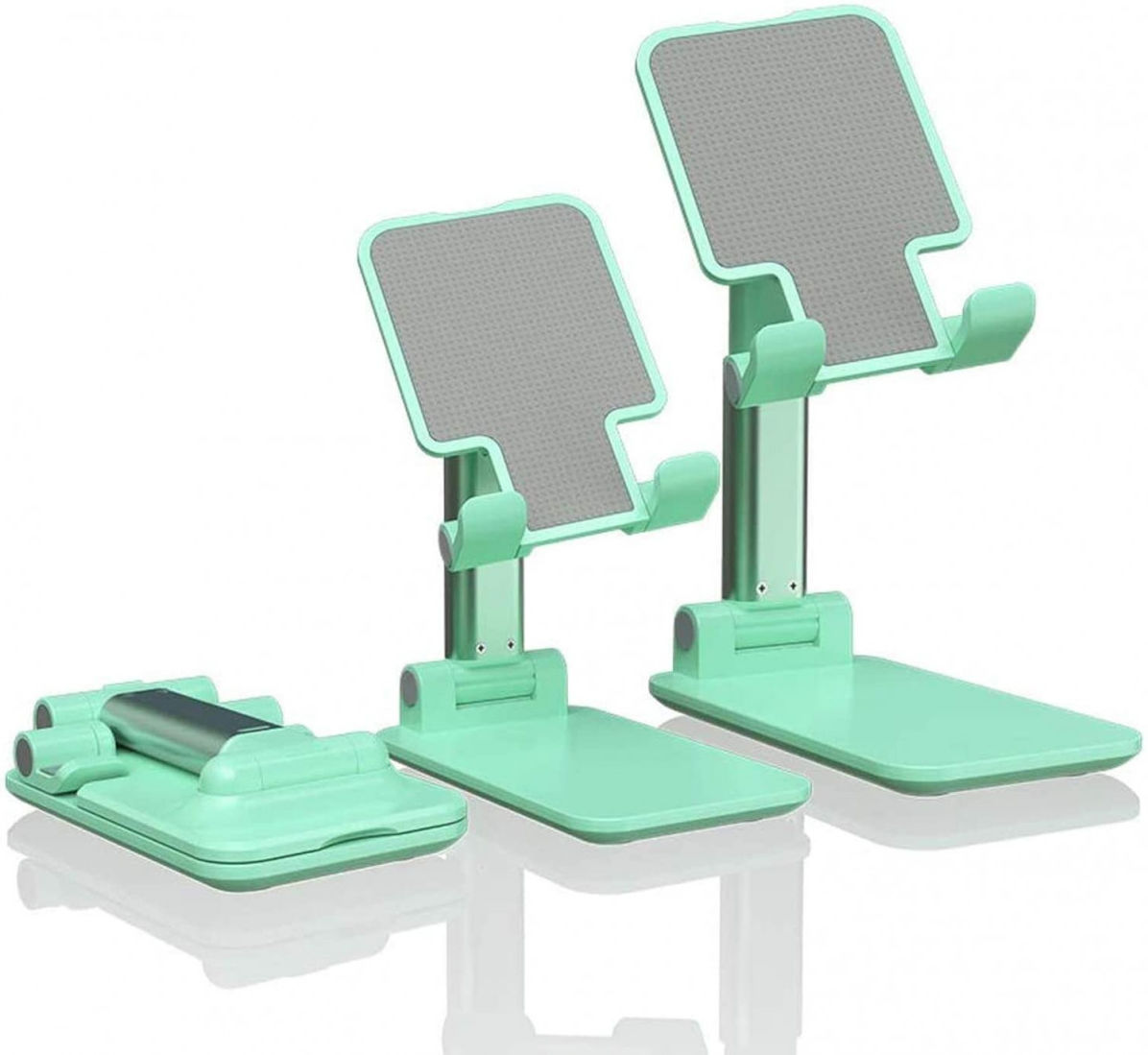Verstelbare Aluminium iPad/Tablet Bureau Houder Opvouwbaar Groen afbeelding 1