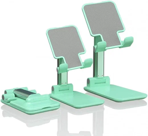 Verstelbare Aluminium iPad/Tablet Bureau Houder Opvouwbaar Groen afbeelding 1