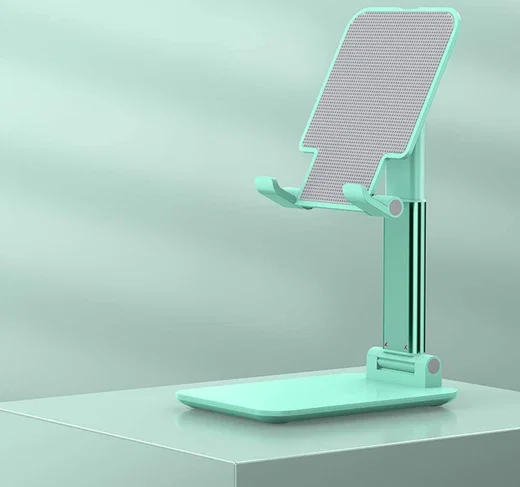 Verstelbare Aluminium iPad/Tablet Bureau Houder Opvouwbaar Groen afbeelding 9