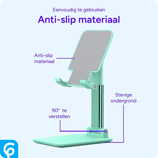 Verstelbare Aluminium iPad/Tablet Bureau Houder Opvouwbaar Groen afbeelding 4