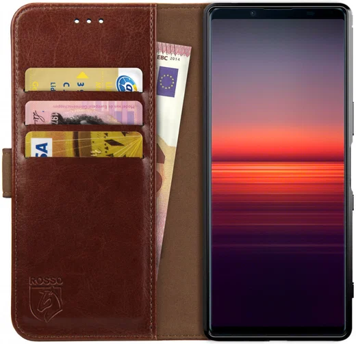 Rosso Element Sony Xperia 5 II Hoesje Book Cover Wallet Case Bruin afbeelding 1