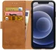 Rosso Element Apple iPhone 12 Pro Hoesje Book Cover Lichtbruin afbeelding 1