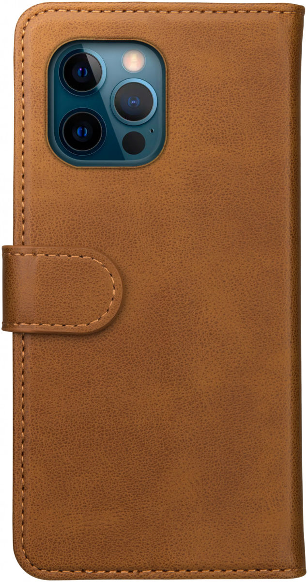 Rosso Element Apple iPhone 12 Pro Hoesje Book Cover Lichtbruin afbeelding 2