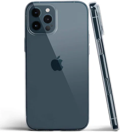 Apple iPhone 12 Pro Hoesje Back Cover Dun TPU Transparant afbeelding 1