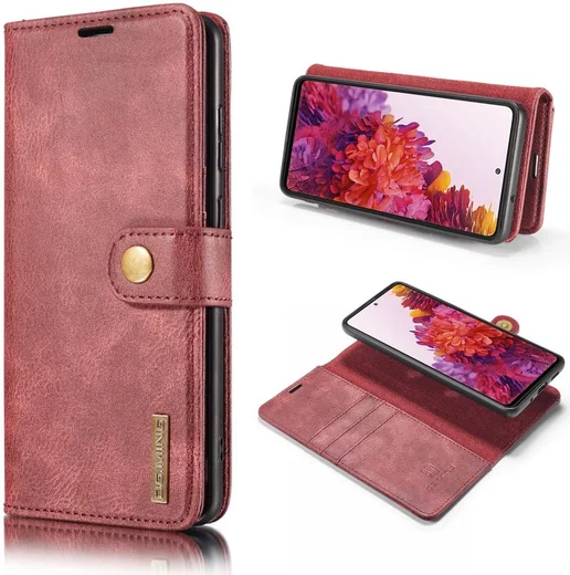 Samsung Galaxy S20 FE 2-in-1 Bookcase en Back Cover Hoesje Wijn Rood afbeelding 6