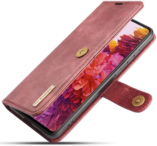 Samsung Galaxy S20 FE 2-in-1 Bookcase en Back Cover Hoesje Wijn Rood afbeelding 1