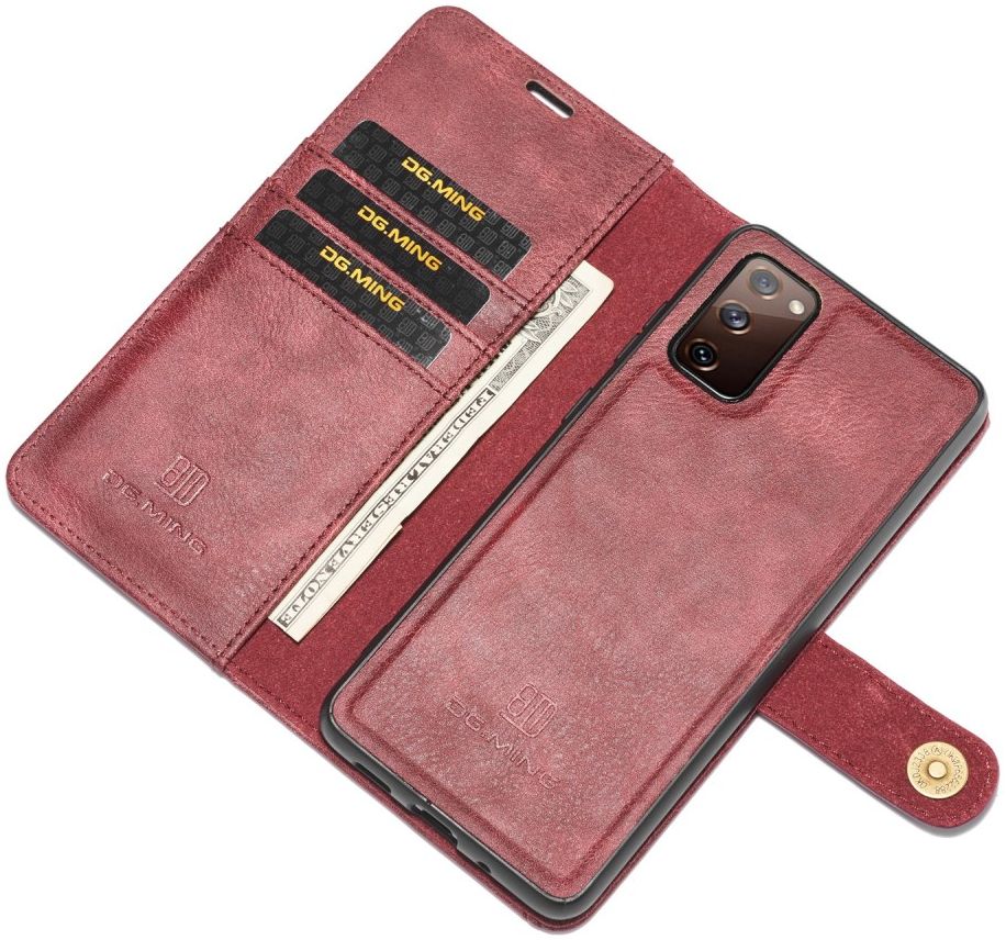 Samsung Galaxy S20 FE 2-in-1 Bookcase en Back Cover Hoesje Wijn Rood afbeelding 5