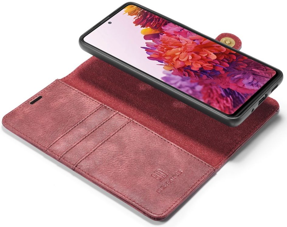 Samsung Galaxy S20 FE 2-in-1 Bookcase en Back Cover Hoesje Wijn Rood afbeelding 2
