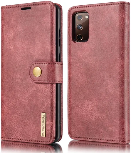 Samsung Galaxy S20 FE 2-in-1 Bookcase en Back Cover Hoesje Wijn Rood afbeelding 4