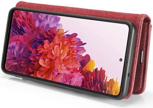 Samsung Galaxy S20 FE 2-in-1 Bookcase en Back Cover Hoesje Wijn Rood afbeelding 12