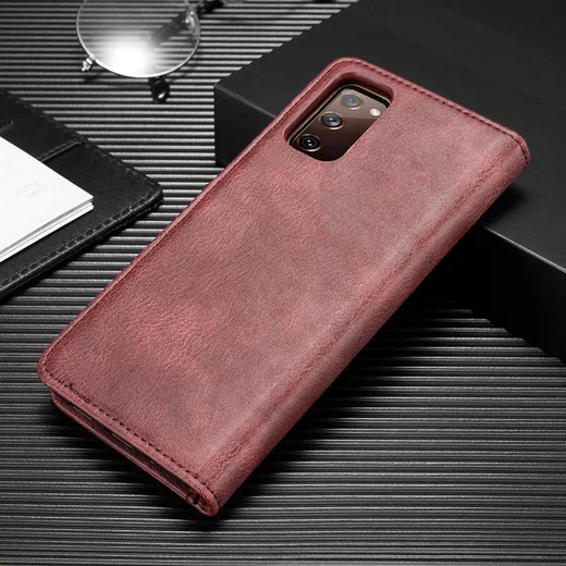 Samsung Galaxy S20 FE 2-in-1 Bookcase en Back Cover Hoesje Wijn Rood afbeelding 13