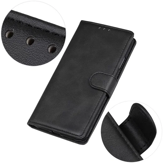 HTC Desire 20 Pro Portemonnee Stand Hoesje Zwart afbeelding 8