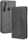 HTC Desire 20 Pro Retro Book Case Portemonnee Hoesje Zwart afbeelding 2