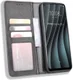 HTC Desire 20 Pro Retro Book Case Portemonnee Hoesje Zwart afbeelding 1