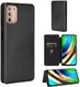 Motorola Moto G9 Plus Carbon Fiber Portemonnee Hoesje Zwart afbeelding 12