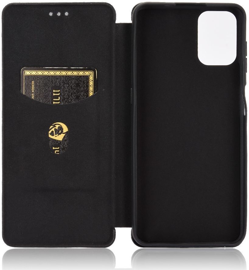 Motorola Moto G9 Plus Carbon Fiber Portemonnee Hoesje Zwart afbeelding 5