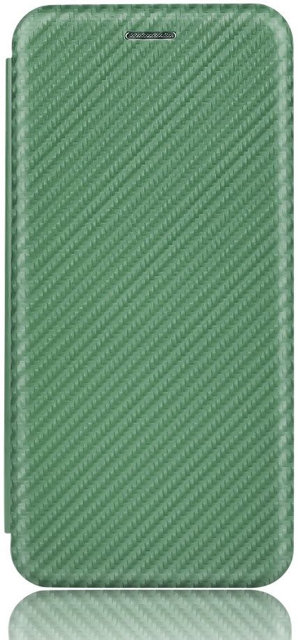 Motorola Moto G9 Plus Carbon Fiber Portemonnee Hoesje Groen afbeelding 5