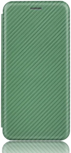 Motorola Moto G9 Plus Carbon Fiber Portemonnee Hoesje Groen afbeelding 5