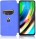 Motorola Moto G9 Plus Carbon Fiber Portemonnee Hoesje Blauw afbeelding 1