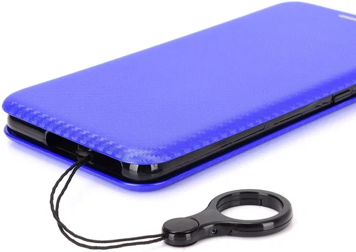Motorola Moto G9 Plus Carbon Fiber Portemonnee Hoesje Blauw afbeelding 6