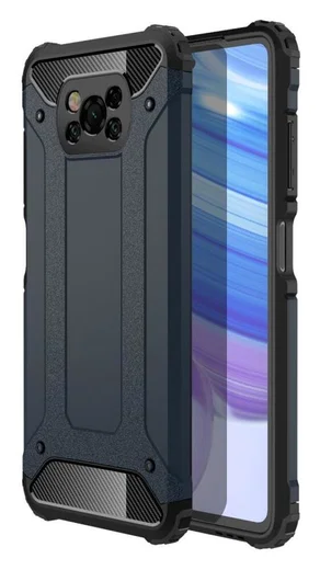 Xiaomi Poco X3 / X3 Pro Hoesje Shock Proof Hybride Back Cover Blauw afbeelding 1