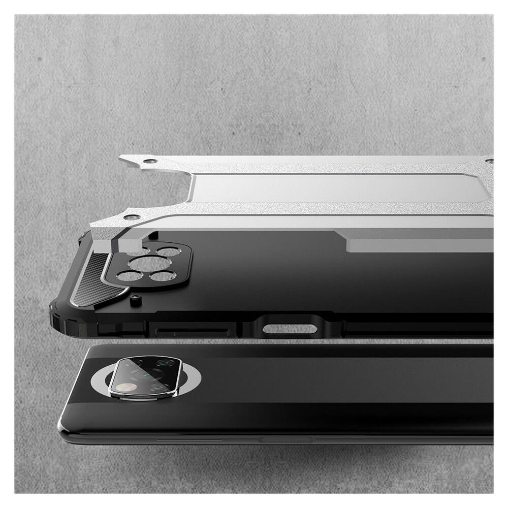 Xiaomi Poco X3 / X3 Pro Hoesje Shock Proof Hybride Back Cover Blauw afbeelding 7