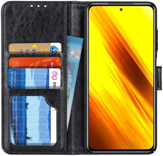 Xiaomi Poco X3 / X3 Pro Hoesje Book Case met Pasjes Kunstleer Zwart afbeelding 1