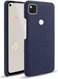 Google Pixel 4A Hoesje Hard Plastic met Stoffen Afwerking Blauw afbeelding 1