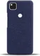 Google Pixel 4A Hoesje Hard Plastic met Stoffen Afwerking Blauw afbeelding 2