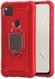 Google Pixel 4a Hybride Hoesje met Ring Kickstand Rood afbeelding 1