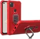 Google Pixel 4a Hybride Hoesje met Ring Kickstand Rood afbeelding 2
