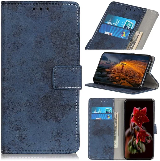 Google Pixel 4A 5G Hoesje Portemonnee Book Case Kunstleer Blauw afbeelding 4