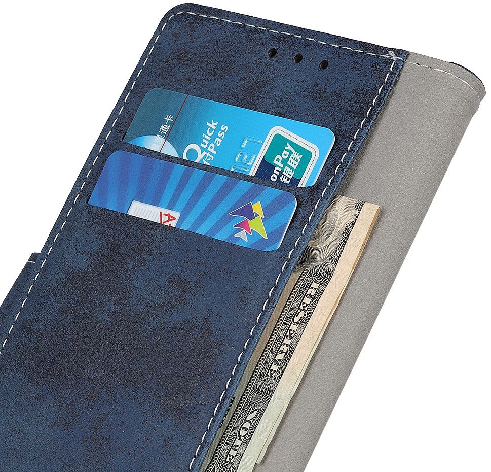 Google Pixel 4A 5G Hoesje Portemonnee Book Case Kunstleer Blauw afbeelding 5